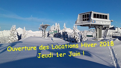 Ouverture des locations hiver 2018 aux Saisies