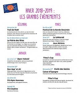 Programme Hiver 2018 2019