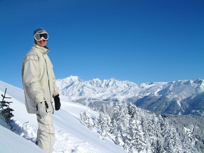 Ski hors piste aux Saisies - domaine Espace Diamant